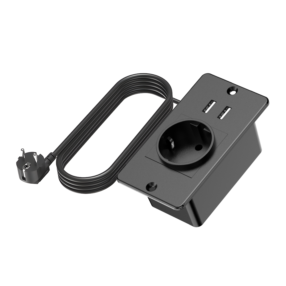 Commercial Kitchen Outlets - Встраиваемая розетка EU с 2 USB-портами,