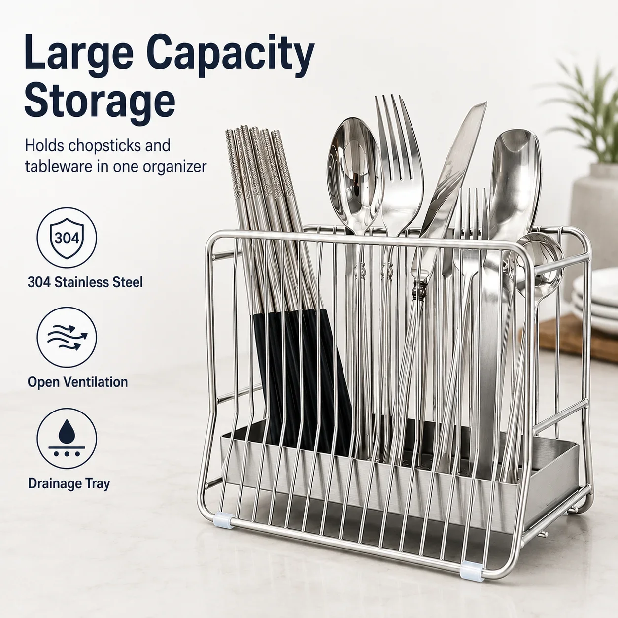 Commercial Kitchen Knife Holder - Подставка для палочек из нержавеющей стали