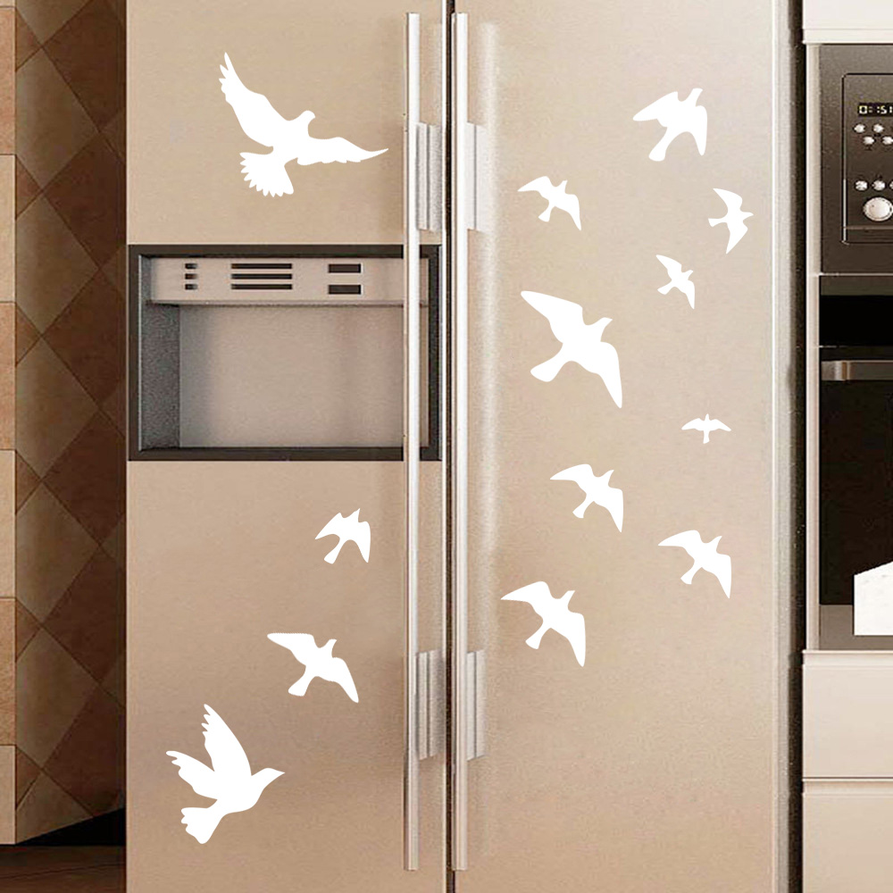 Commercial Kitchen Fridge - 12 шт./компл. настенные Стикеры с птицами,