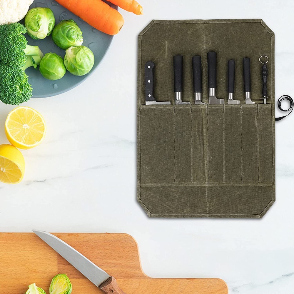Холщовая сумка для хранения но – обзор и цена Commercial Kitchen Knife Holder