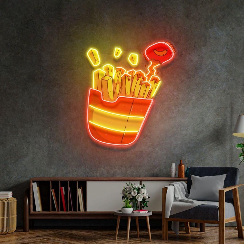 Неоновая вывеска в виде картоф – обзор и цена Commercial Kitchen Walls