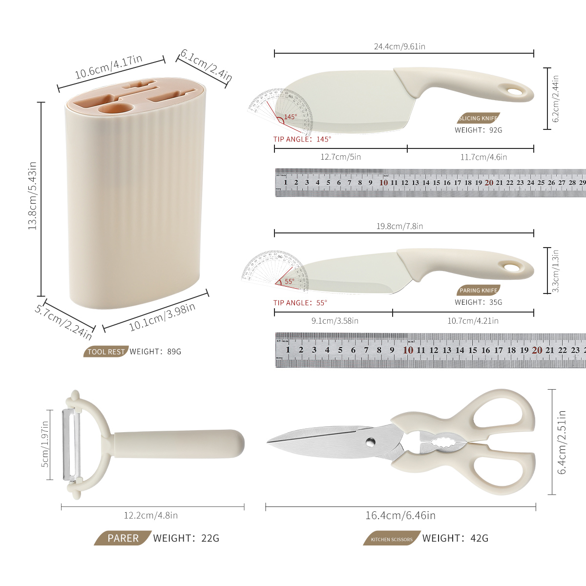 Набор кухонных ножей и ножниц  – обзор и цена Commercial Kitchen Knife Holder